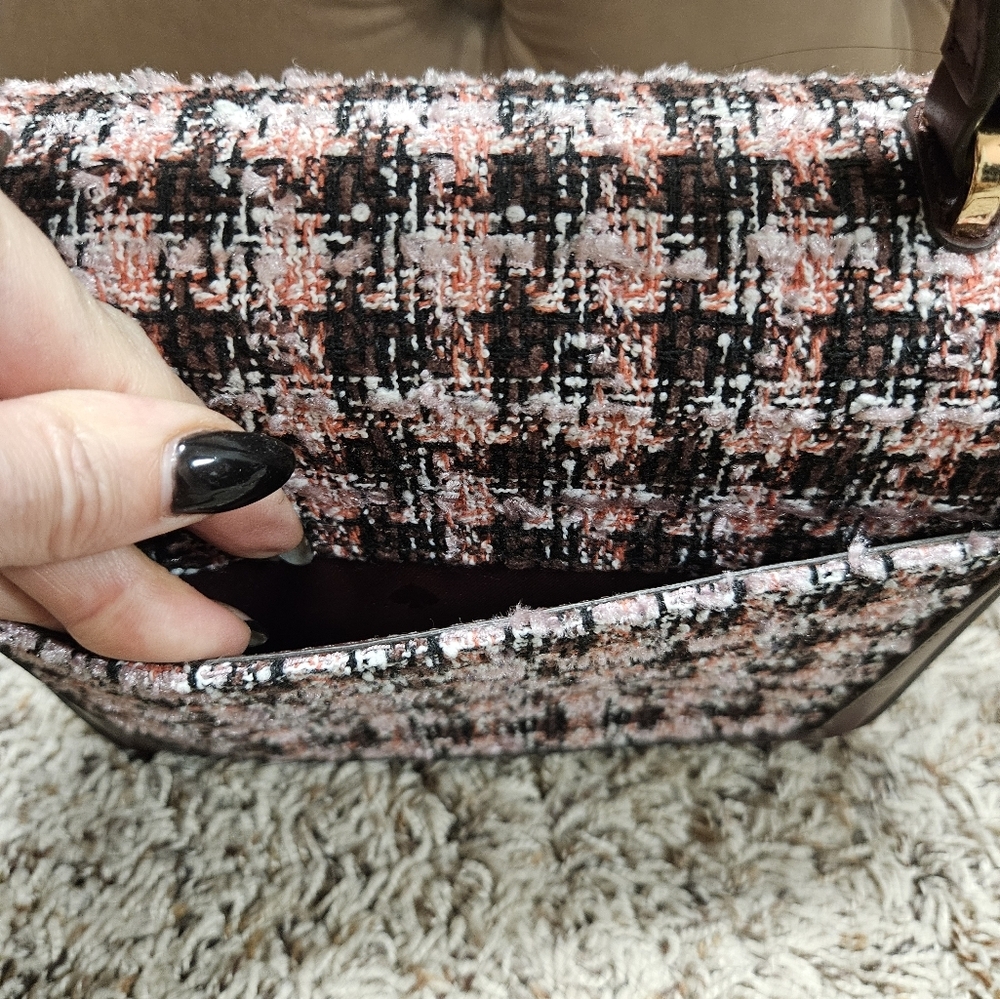 Kate ♠️ Spade  Reegan Top Handle Tweed Crossbody - Picture 6 of 16